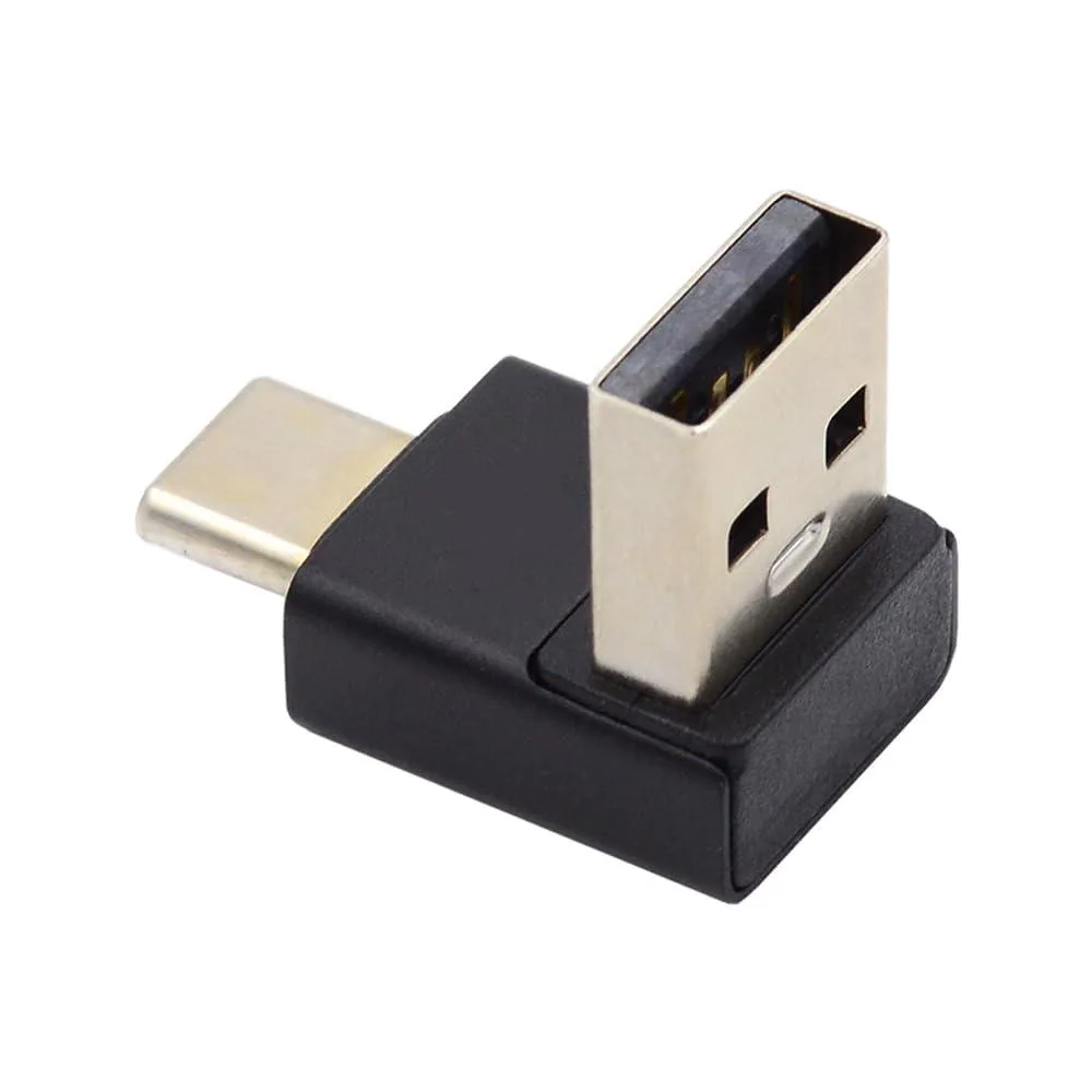 Fervit Fervit USB 3.0 Type A to USB 3.1 Type C 10Gbps 90° Down Angled Adapter — product photo