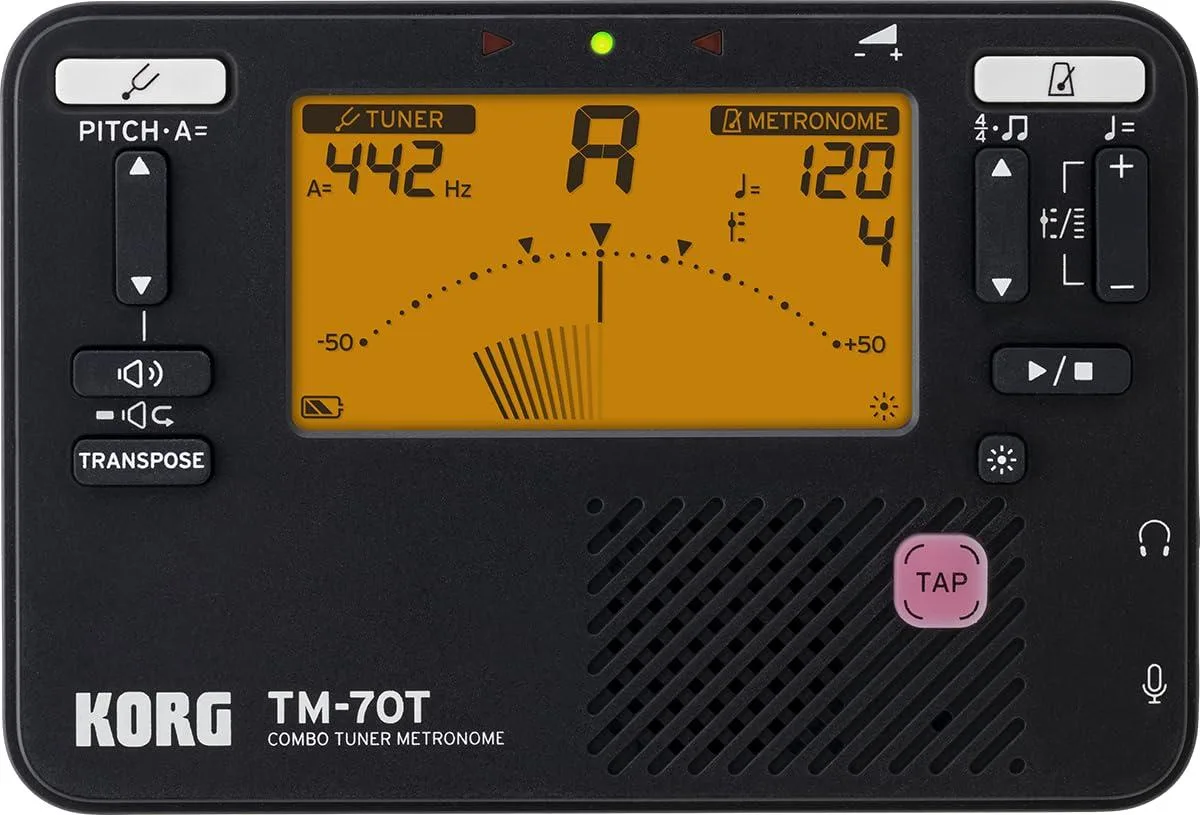 LORDWORLD LORDWORLD TM-70T Tuner Metronome Black — product photo