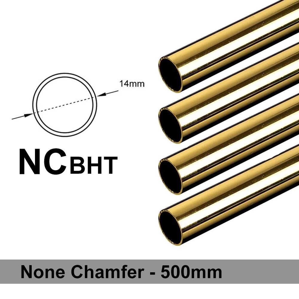 Bitspower Bitspower None Chamfer Brass Hard Tubing OD14MM Golden 500mm 4 pcs — product photo