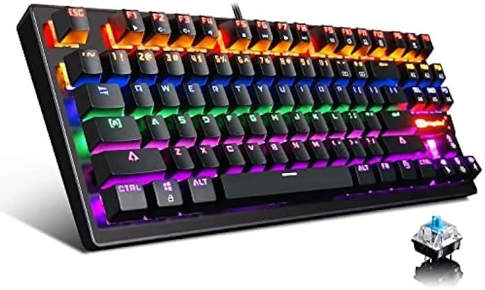Ksin Ksin Blue-Switch Gaming Keyboard 87 Keys USB 2.0 — product photo