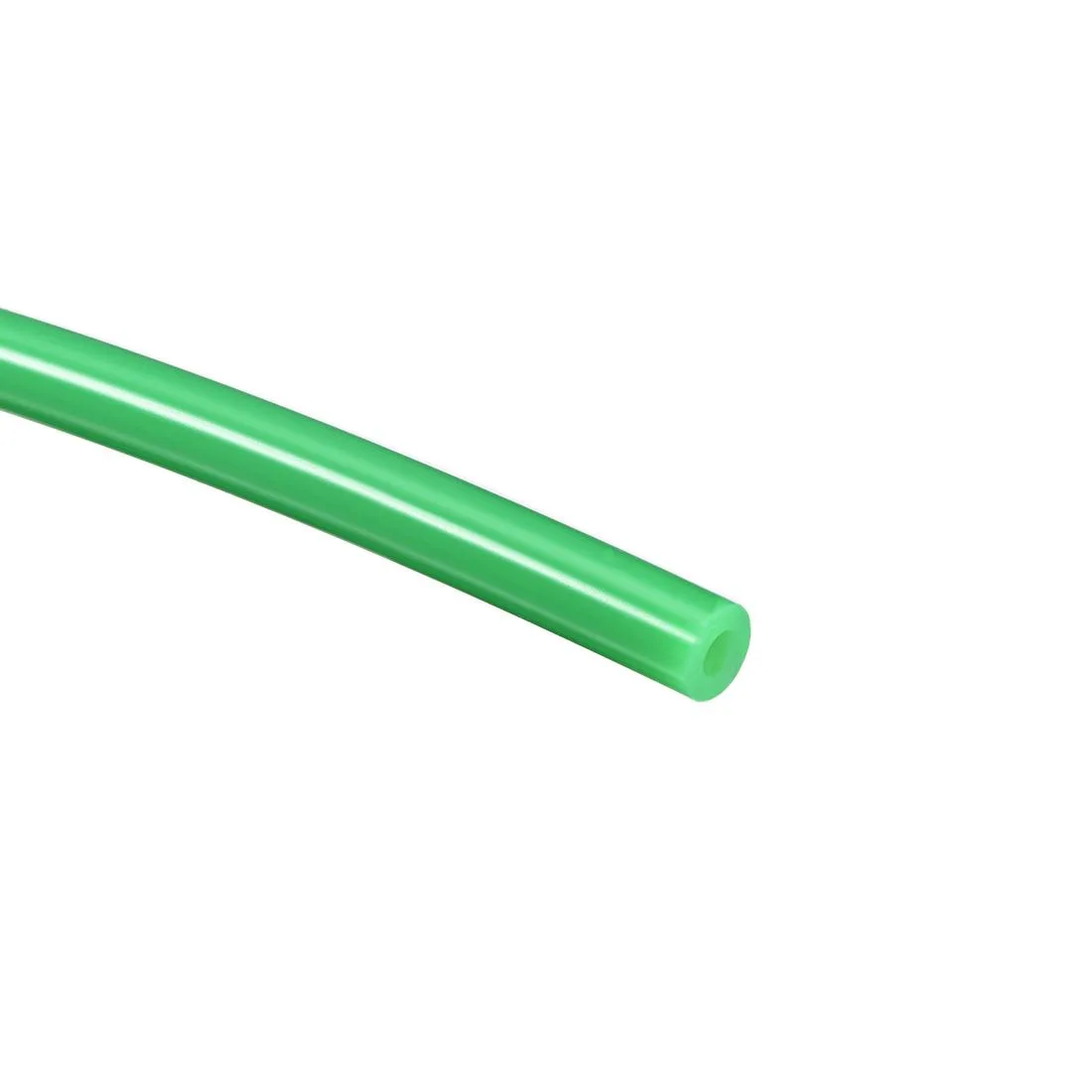 Green flexible silicone tube 4mm bore 8mm outside diameter 2m coil