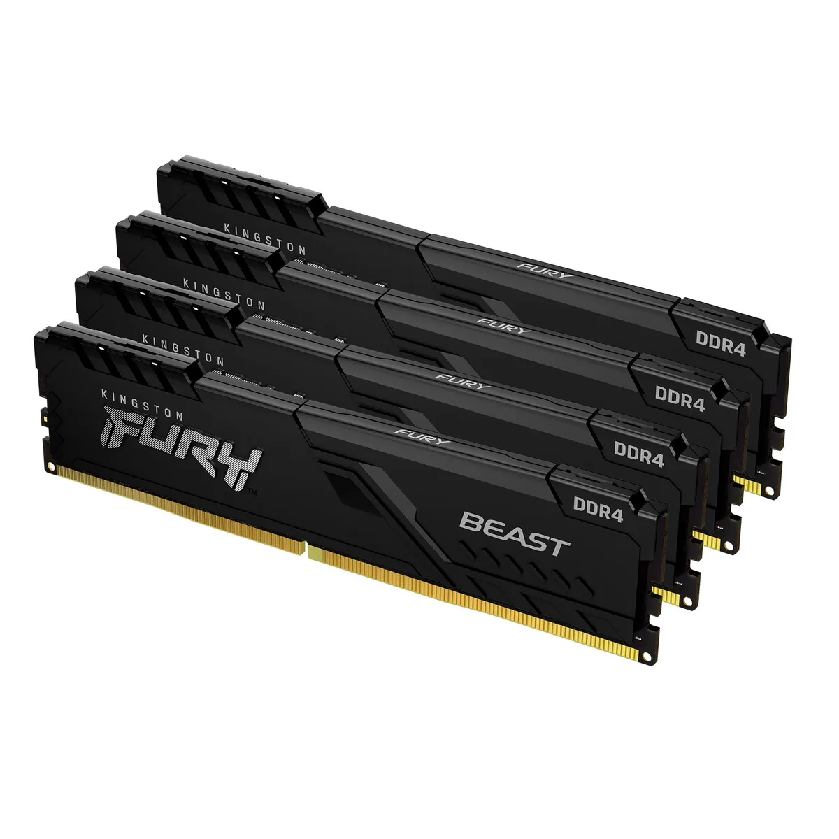 Kingston Technology Corp. Kingston Technology FURY Beast 64GB DDR4 3200MHz CL16 Quad Kit (4x16GB) — product photo