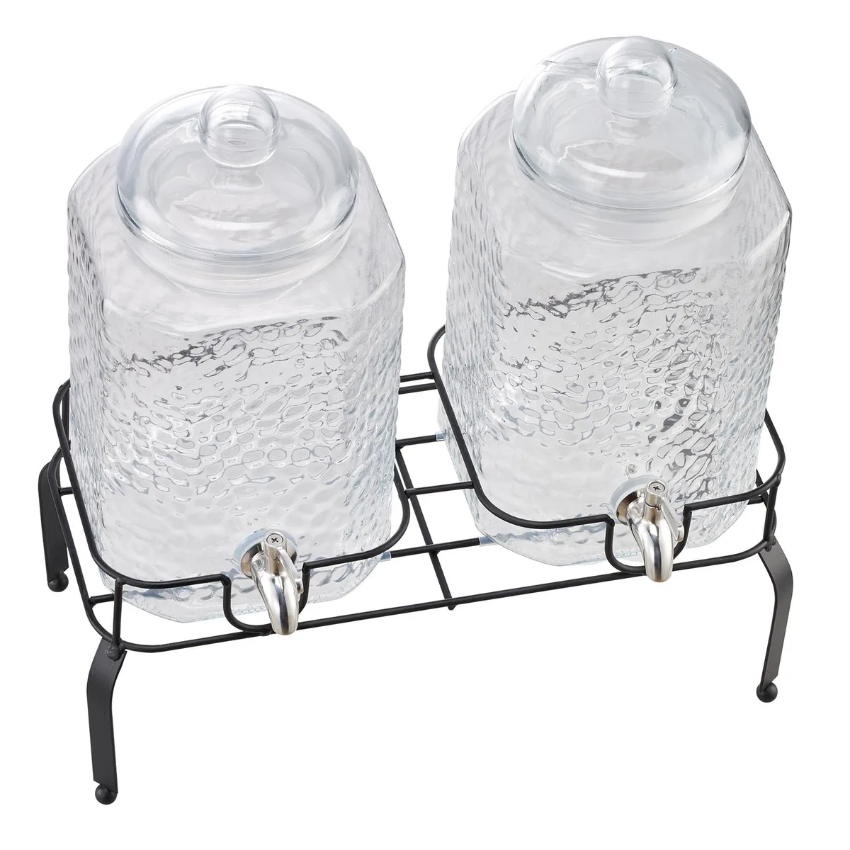 VEVOR VEVOR Dual Cylinder Beverage Dispenser 2 Pack 1.5 Gallon Glass with Metal Stand — product photo
