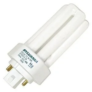Triple-tube compact fluorescent bulb, transparent glass, GX24Q-2 base