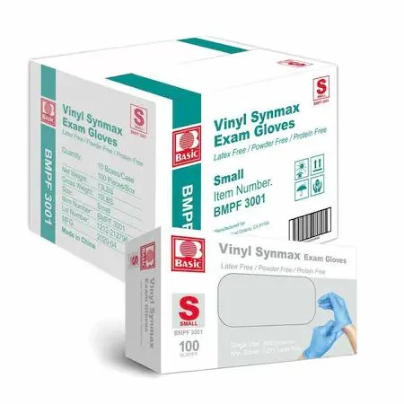 Zoro Select Zoro Select SYNMAXSC Vinyl/Nitrile Blend Gloves 100/BX Blue S — product photo