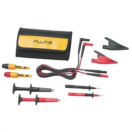 Fluke TLK281 test lead kit with probes, clips and soft case