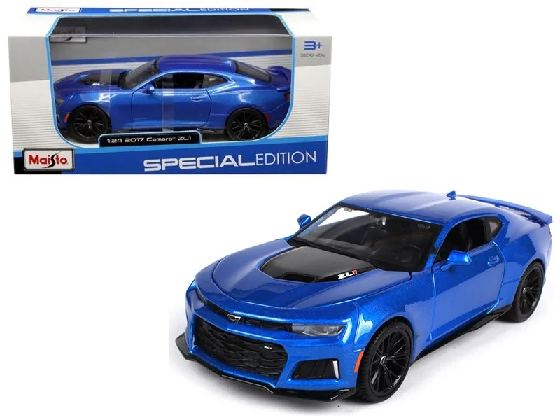 Maisto Maisto 2017 Chevrolet Camaro ZL1 Blue Metallic 1/24 Diecast Hobby Collectible — product photo