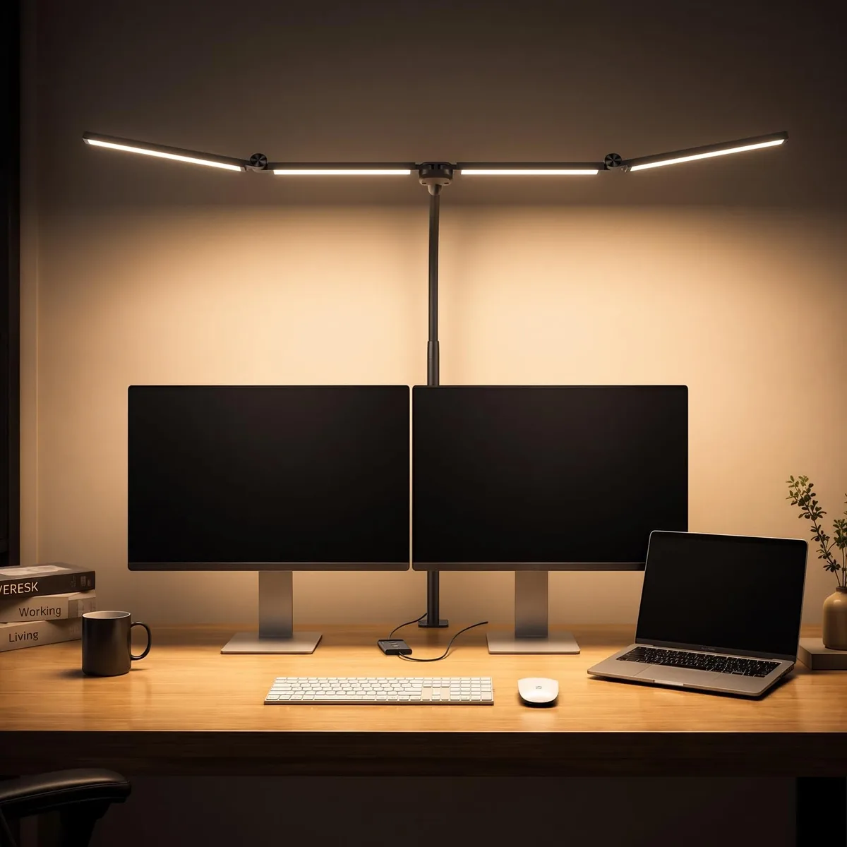  Kary KX16 Swing Arm Desk Lamp 14W 27×28in Black — product photo