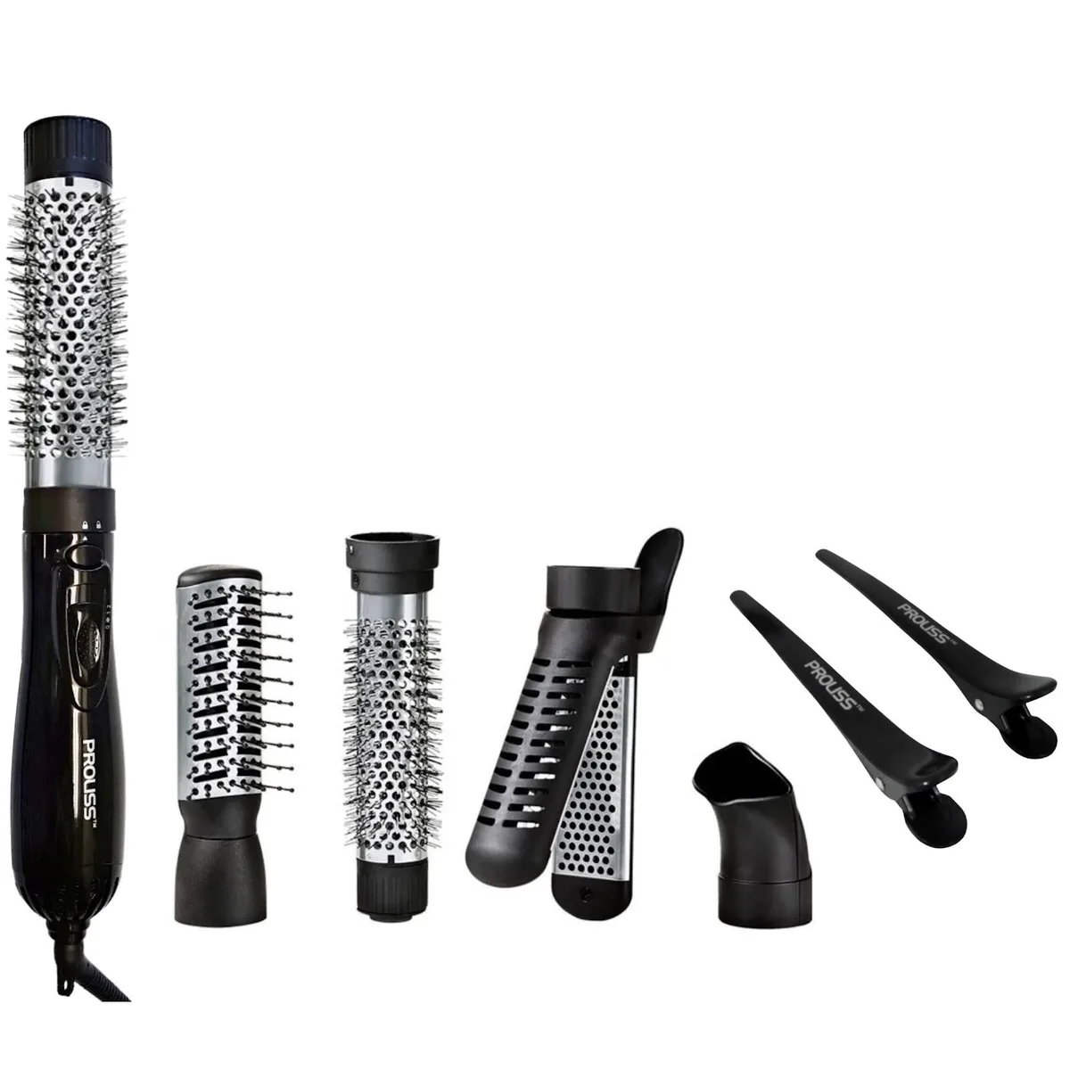Proliss Proliss AirStyler 4-in-1 Interchangeable Styling Set Silver Black hair styling tool — product photo