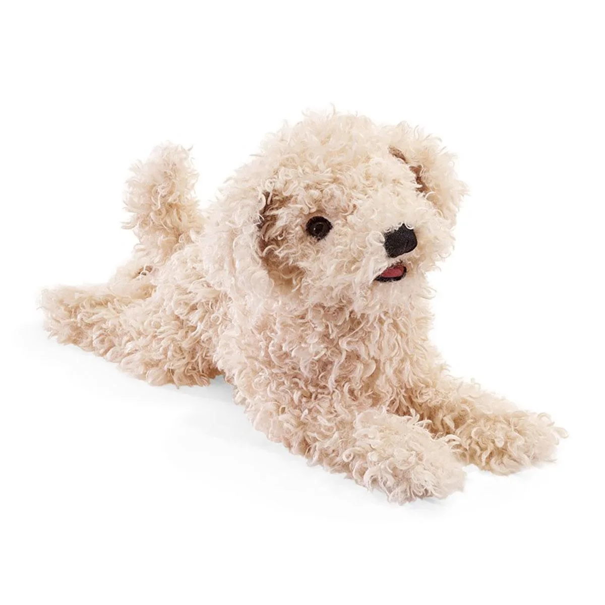 Folkmanis Puppets Folkmanis White Poodle Puppy Hand Puppet 20" stuffed — product photo