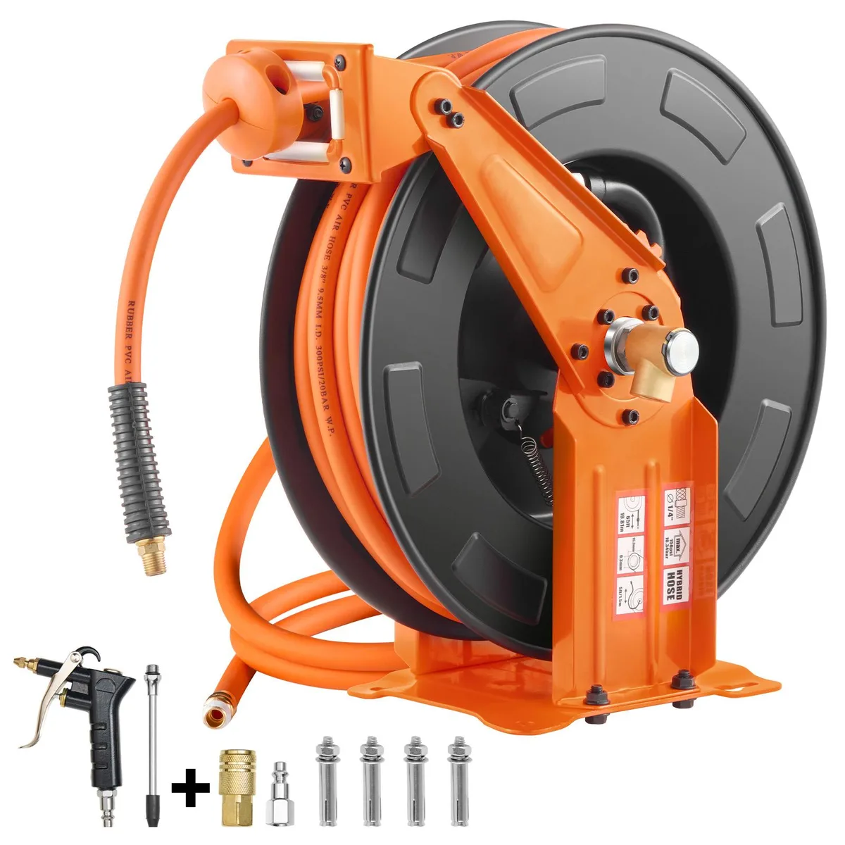 VEVOR VEVOR NTS-A15B Retractable Air Hose Reel 65 ft 3/8 in 300 PSI — product photo