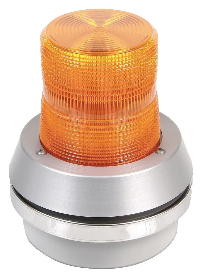 EDWARDS-SIGNALING EDWARDS-SIGNALING 51A-N5-40W Flashing Light with Horn Amber Lens 120VAC 85dB 40W — product photo