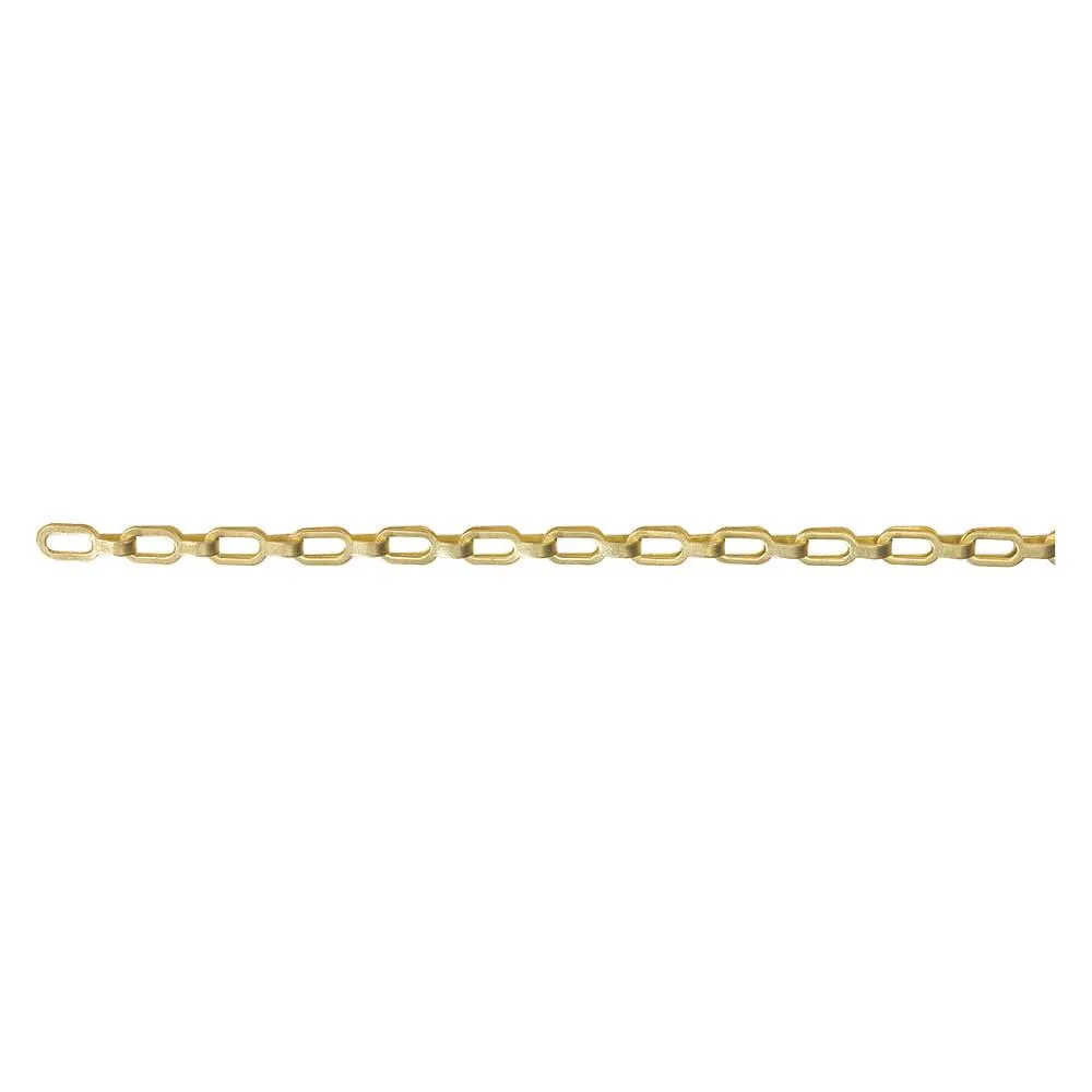 Brass plumber chain, 100 ft coil, weldless links, no hook