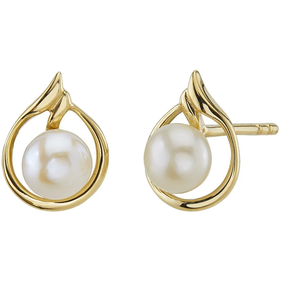 Oravo Oravo 14K Yellow Gold Freshwater Pearl 5.0mm Stud Earrings — product photo