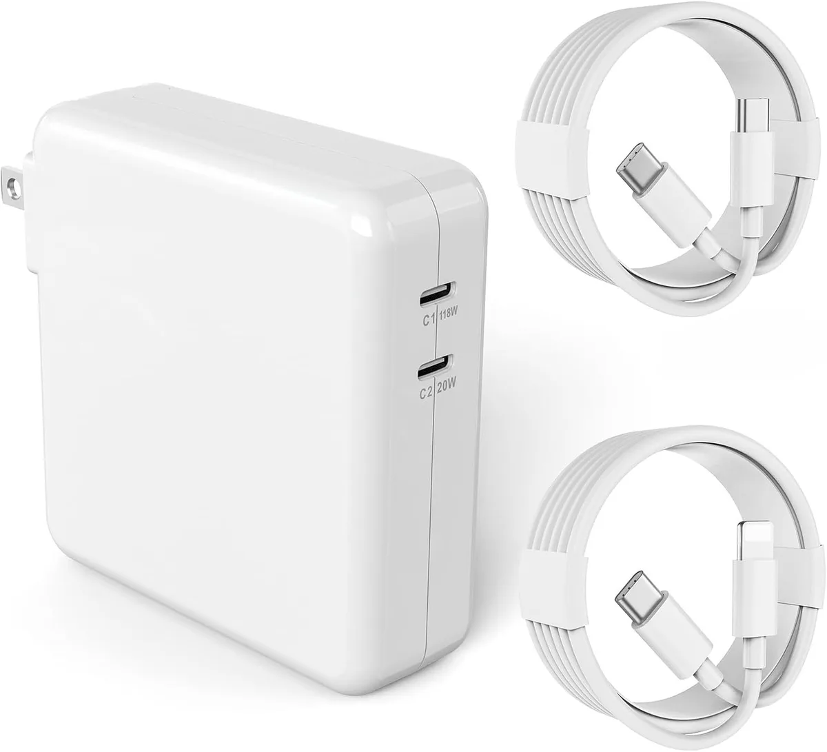 FORIDA FORIDA 138W USB-C AC Adapter with 2 Cables — product photo