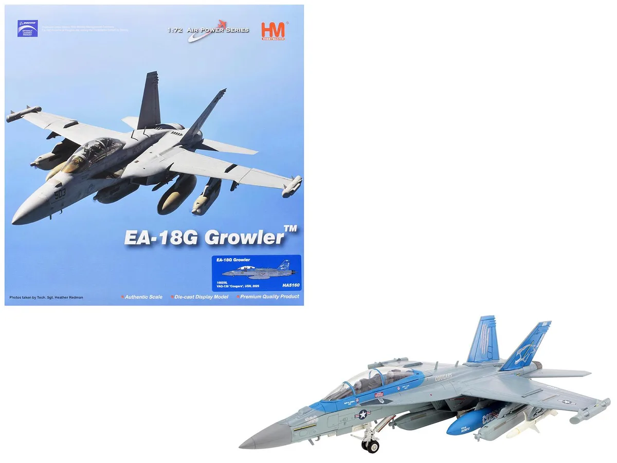 Hobby Master Hobby Master Boeing EA-18G Growler "Cougars" VAQ-139 1/72 Diecast 168256 — product photo