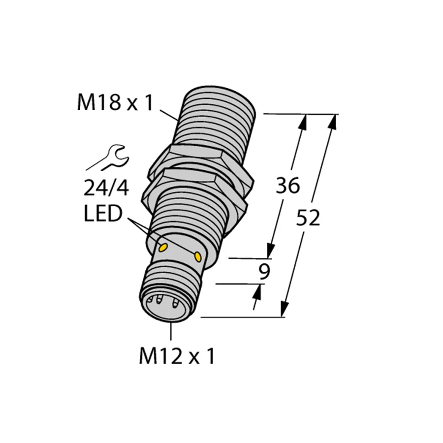 Turck Turck BI5-EM18-Y1X-H1141 M18 inductive sensor — product photo