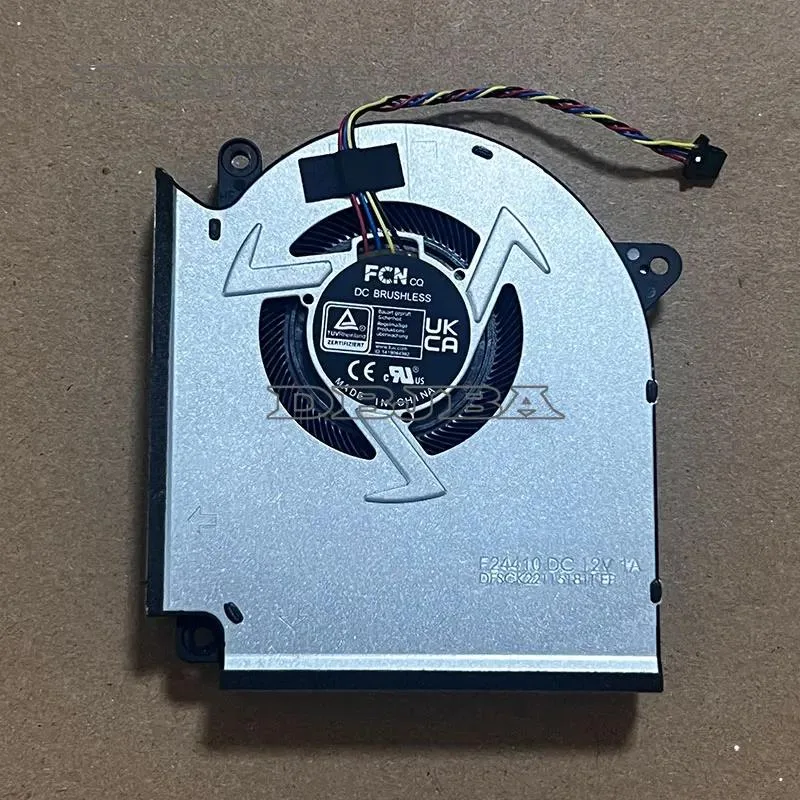 Small rectangular laptop cooling fan with black plastic housing and visible blades