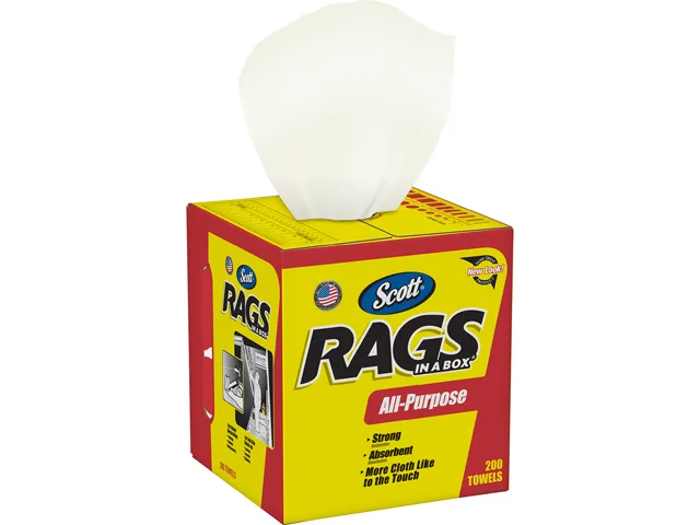 Scott Scott 75260 EA White 200 Shop Towels 10 x 12 cleaning — product photo