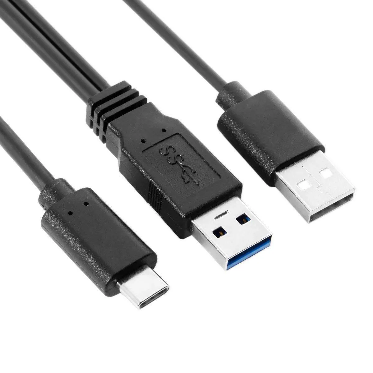 LORDWORLD LORDWORLD USB-C to USB 3.0 &amp; USB 2.0 Y Cable 60cm — product photo