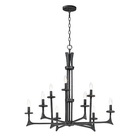 Maxim Maxim 30306NI Anvil 9-Light 34" Natural Iron Chandelier — product photo