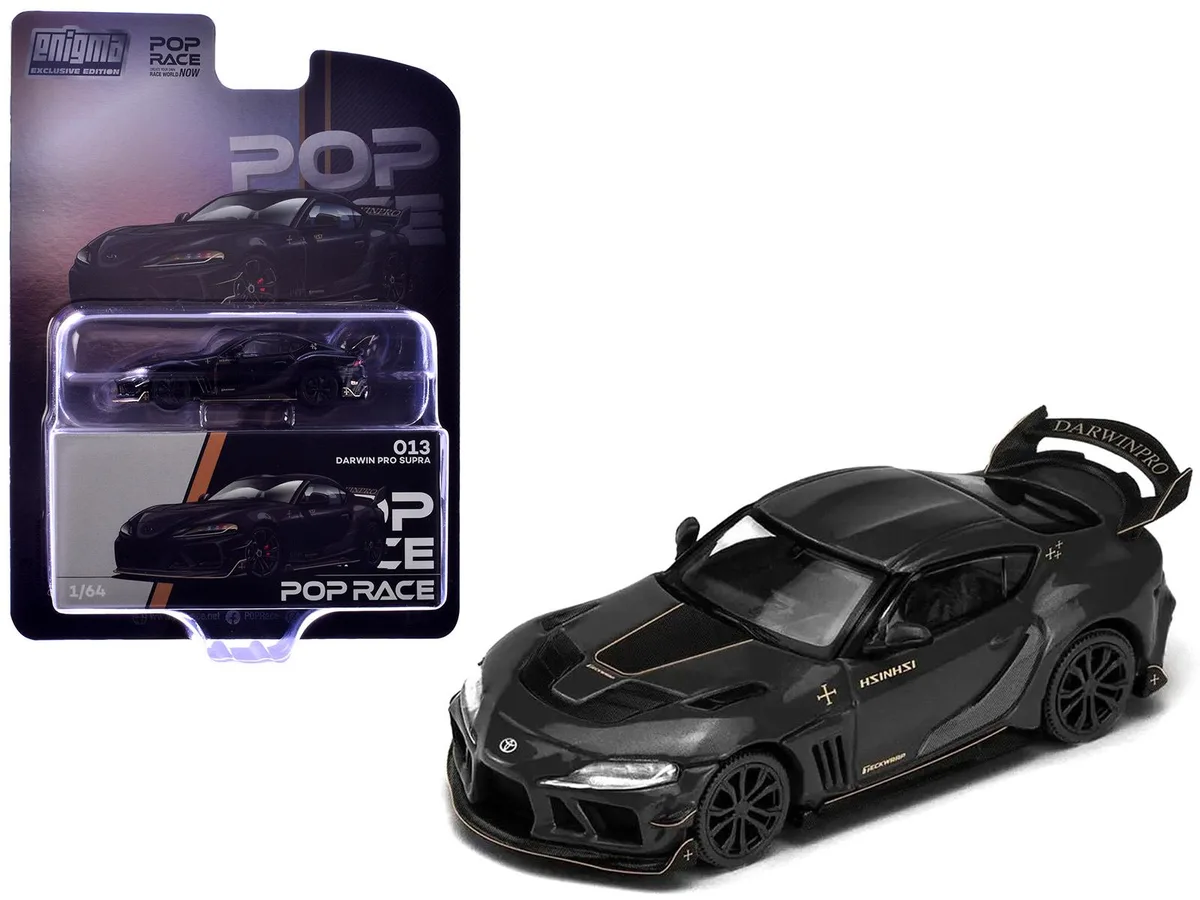 Pop Race Pop Race Toyota Supra DarwinPro Black Gold Enigma Exclusive Edition 1/64 Hobby Collectible — product photo