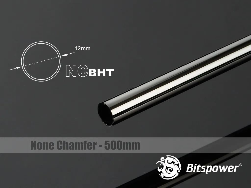 Bitspower Bitspower BP-NCBHT12BS-L500 Brass Link Tubing 12mm OD 500mm Black Sparkle — product photo