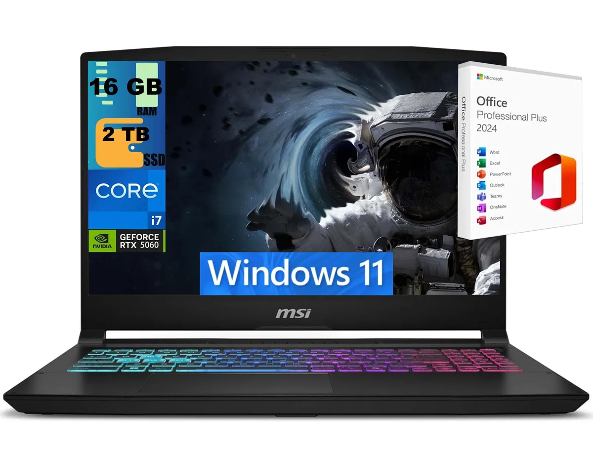 MSI MSI Katana 15 Gaming Laptop 15.6" 165Hz QHD i7-14650HX RTX 5060 16GB 2TB — product photo