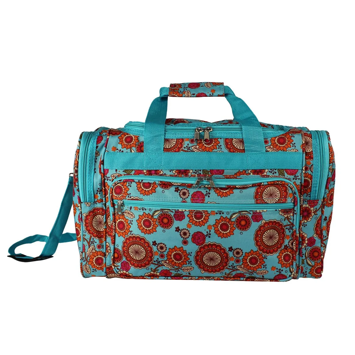 World Traveler World Traveler 19-Inch Carry-On Duffel Bag Wildflowers Blue — product photo