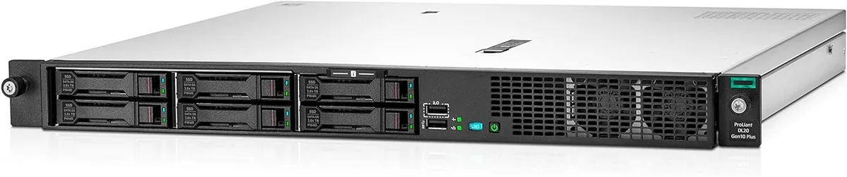 HPE HPE ProLiant DL20 Gen10 Plus P44114-B21 Xeon E-2314 2.80 GHz 16 GB 500W rack server — product photo