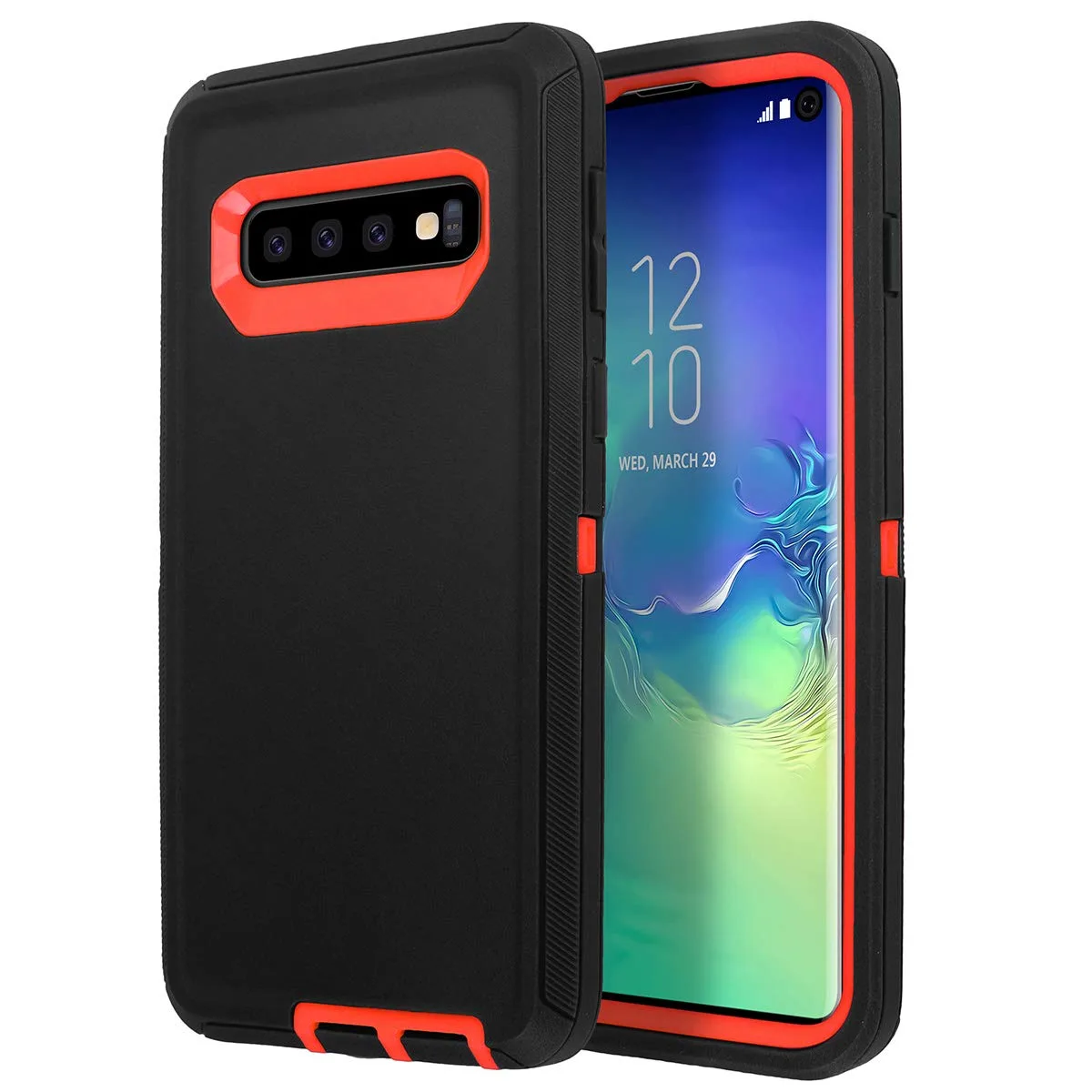 AICase AICase S10+ case Black Orange 3-in-1 hybrid — product photo