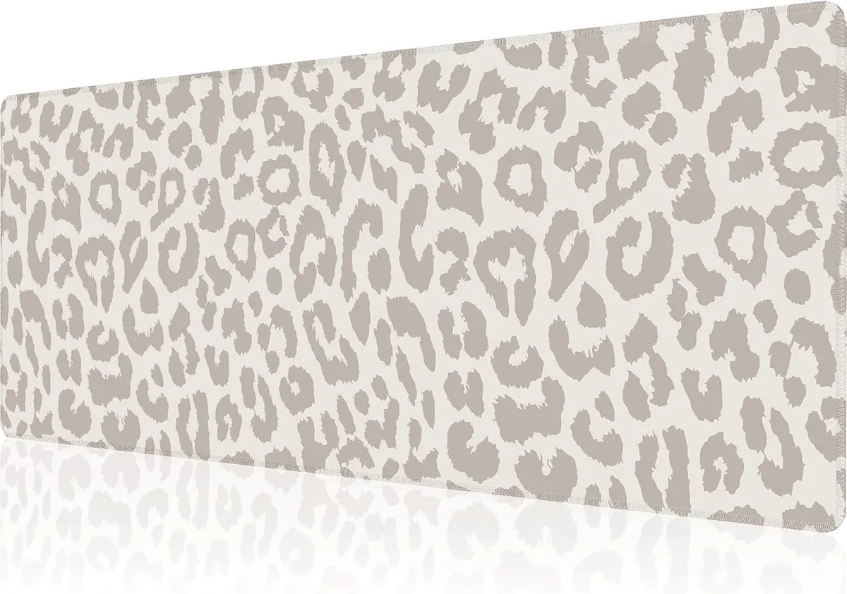 Brainwavz Brainwavz Large Gaming Mouse Pad 31.5x11.8 in Beige Leopard Print — product photo
