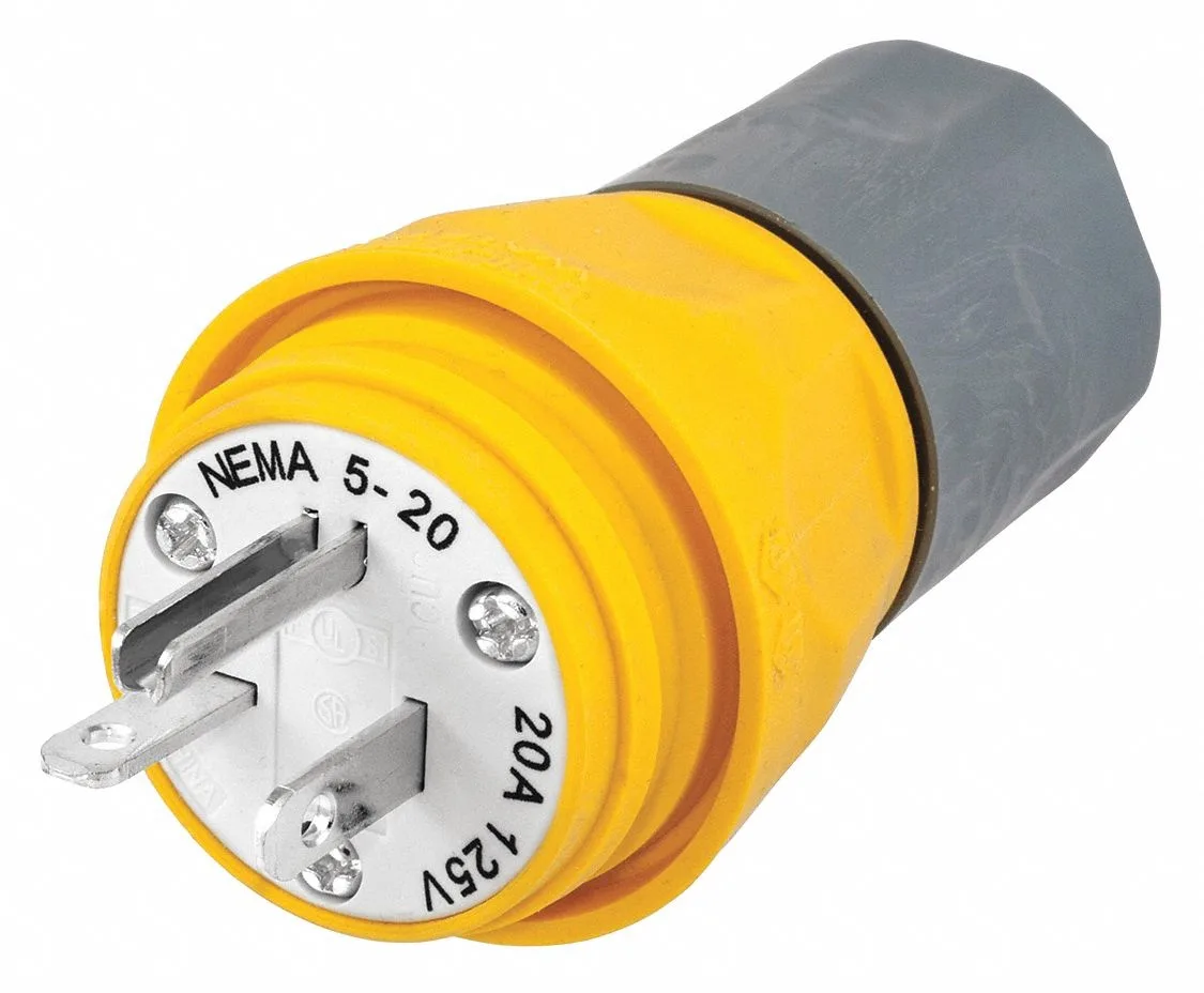Hubbell Incorporated Hubbell Incorporated HBL14W33A Watertight Straight Blade Plug 5-20P 20A 125V IP69K — product photo