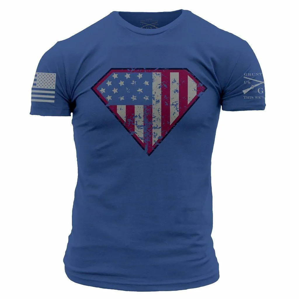 Grunt Style, LLC Grunt Style Super Patriot T-Shirt Blue M — product photo