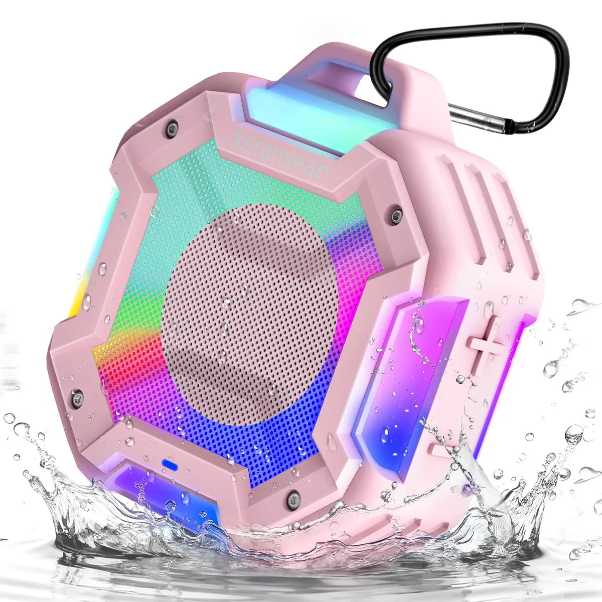  Keransean E08 Pink Portable Speaker 8W IPX7 Bluetooth 5.4 24H — product photo