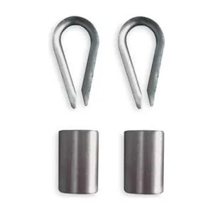 Dayton wire rope kit with copper sleeves and stainless steel thimbles