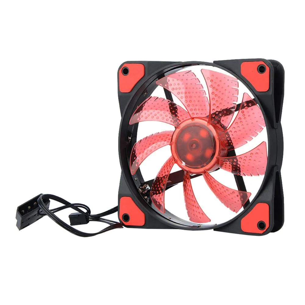 Heat River Tech LTD Heat River Tech LTD 120 mm 15 LED Case Fan 12 V 4Pin 3Pin 25 mm — product photo