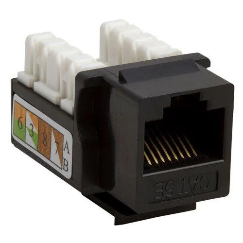 Amamax Amamax Keystone Punch Down Jack Cat-5e RJ-45 Black Pack of 25 — product photo