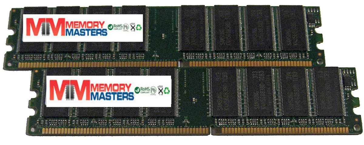 Simmtec, Inc Simmtec, Inc 2GB Kit (2×1GB) DDR PC2700 333MHz 184-pin Non-ECC desktop RAM — product photo