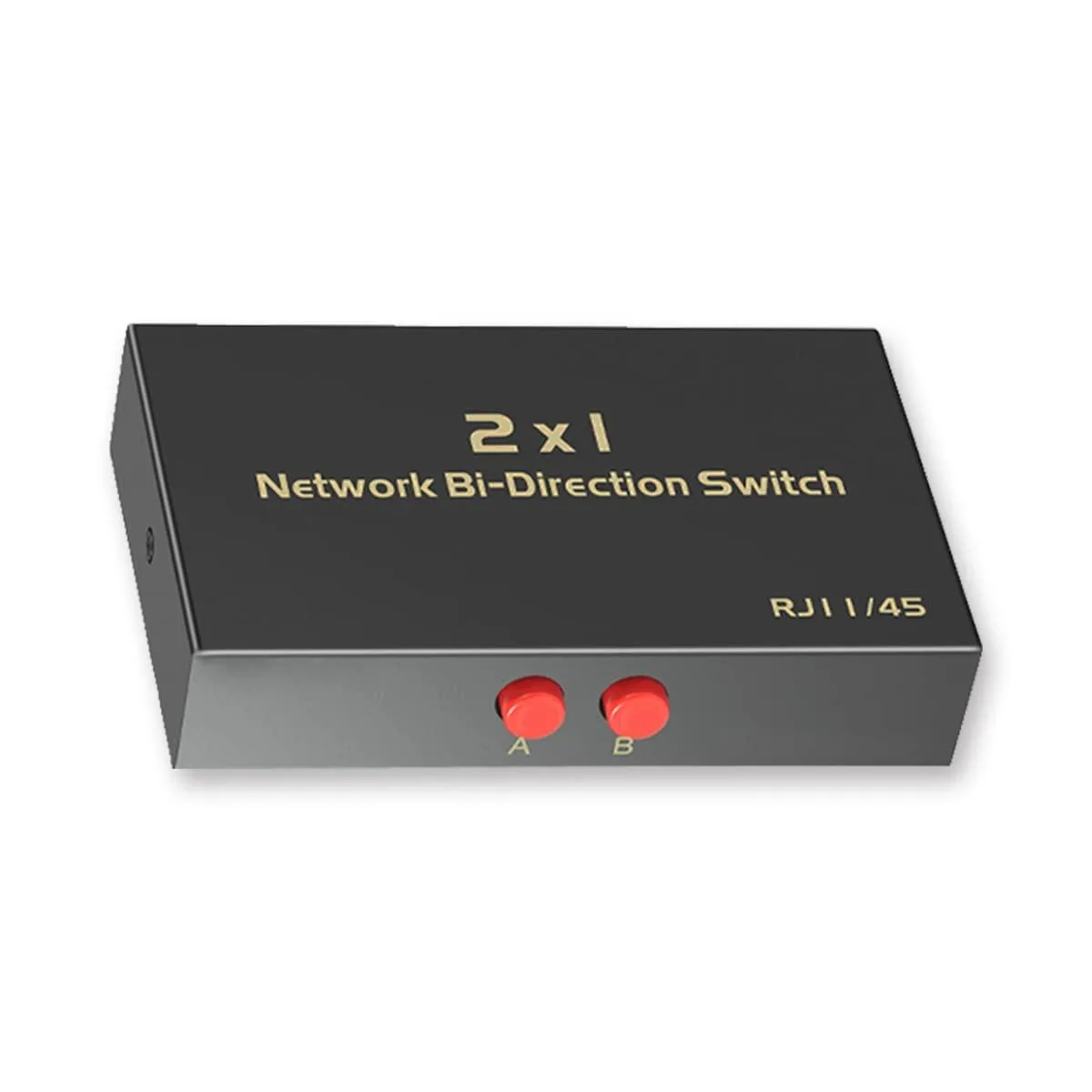  RYXN RYXN-N-S201 RJ45 Switch Selector 2 Port 100/500M Metal — product photo