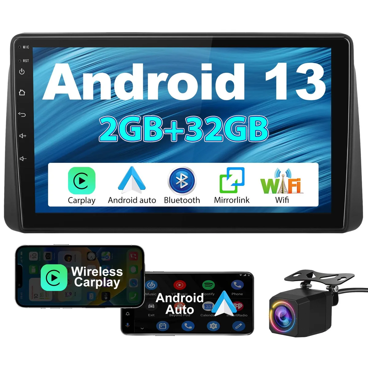 litillbuly litillbuly Car Radio Dodge Grand Caravan 2008-2020 2+32G 9in Touchscreen Wireless CarPlay Android Auto — product photo