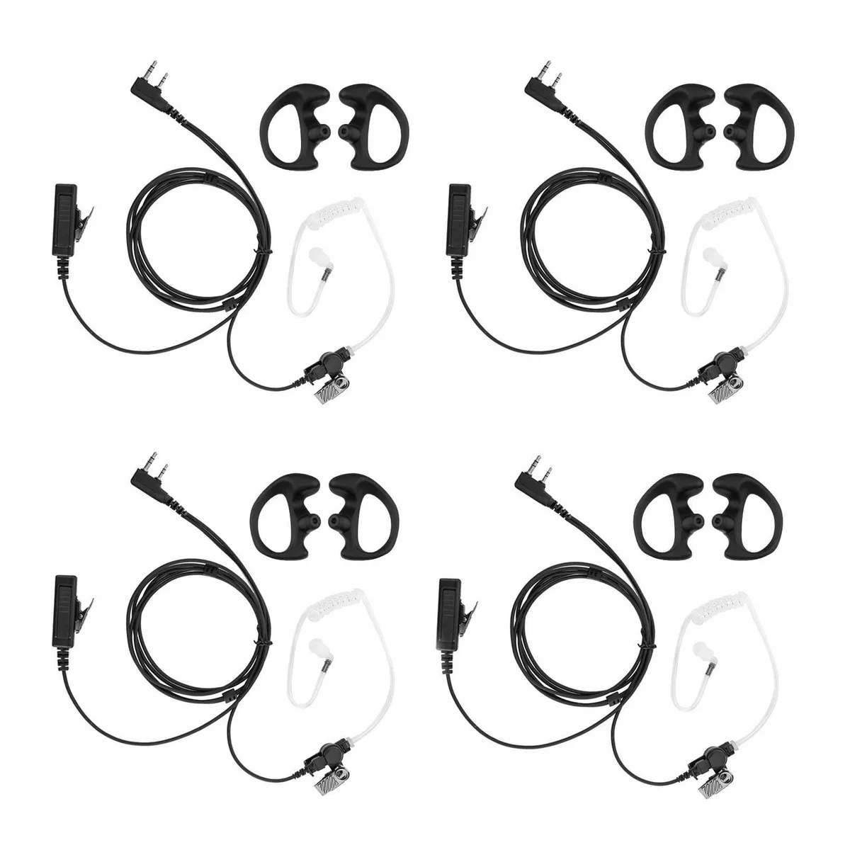 Avantalk Avantalk 2 in 1 Accessory Transparent Acoustic Tube Headset 4 Pack — product photo