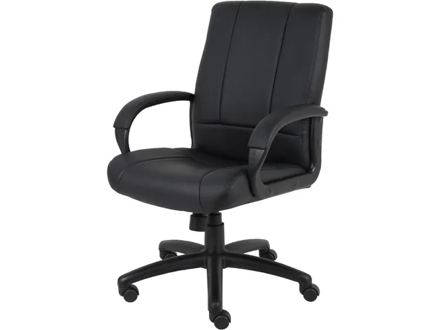 BOSS Office Products BOSS Office Products B7906 Executive Mid Back Chair 275 lb 27" base — product photo