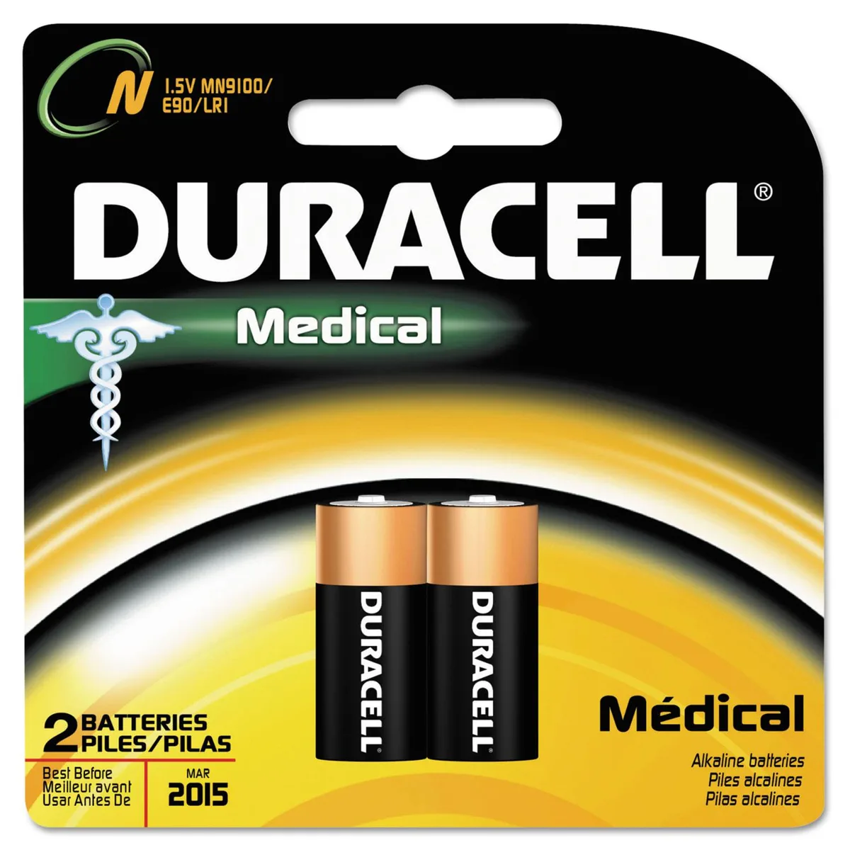 DURACELL DURACELL N Alkaline 1.5 V dry cell battery 2-pack MN9100 — product photo
