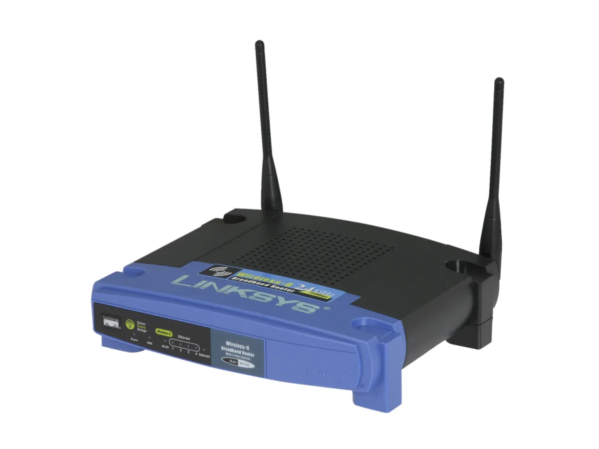 Linksys Linksys WRT54G wireless router 54 Mbps 2.4 GHz — product photo