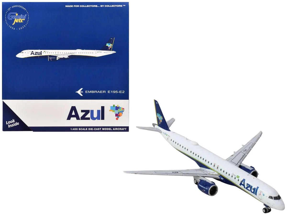 GeminiJets GeminiJets Embraer E195-E2 Azul Brazilian Airlines 1/400 Diecast Airplane — product photo