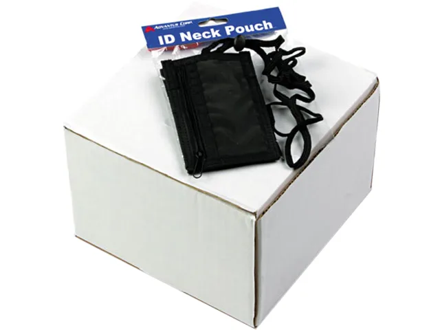 Advantus Advantus 75453 Vertical ID Badge Holder Neck Pouch Black Nylon 12 Pack — product photo