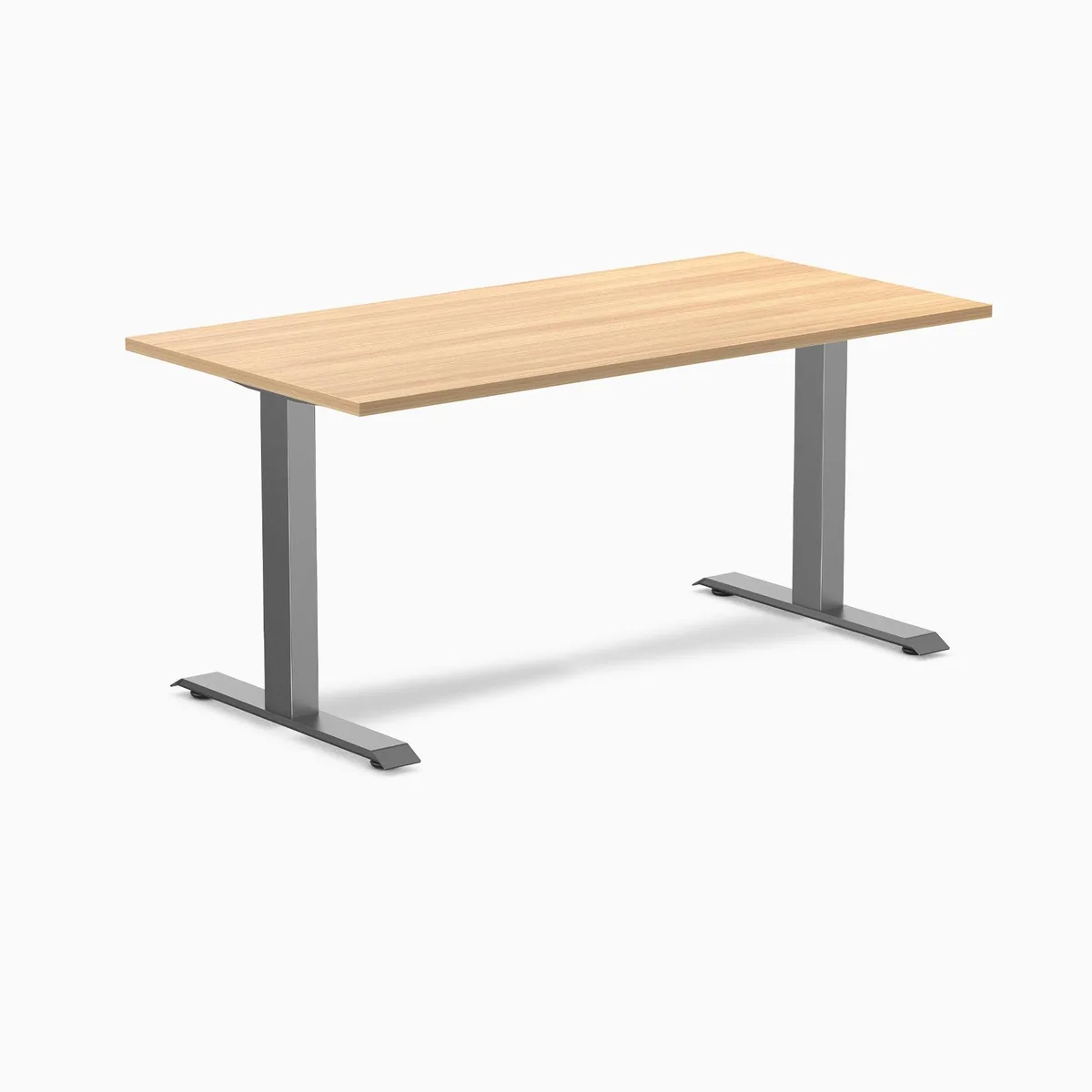 Desky Desky Zero Laminate Desk Sublime Teak 59 x 29.5 in Space Gray — product photo