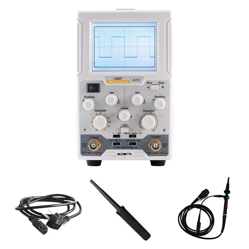 Mimo Tech Mimo Tech AS101Features 10 MHz 100 MS/s 1 Channel 3.7" LCD straight blade plug — product photo