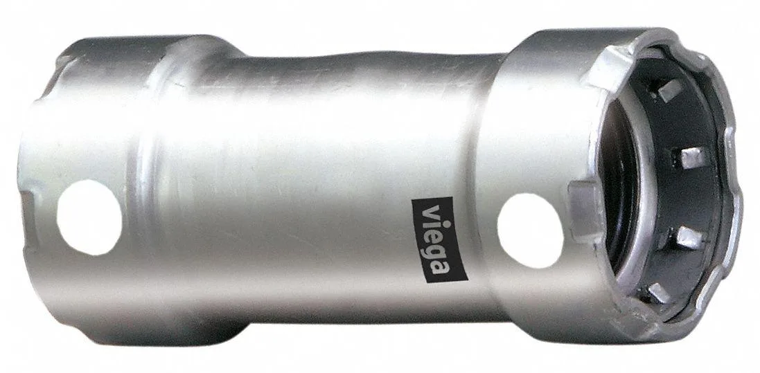 Viega Viega Megapress Stainless 304 Coupling No Stop 1/2" x 1/2" 95310 — product photo